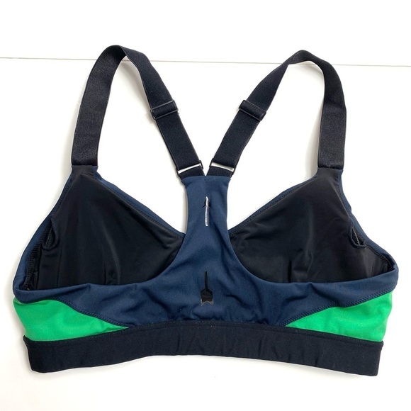 The Upside Color Block Sports Bra Green and Navy Blue - Picture 4 of 9